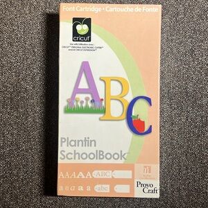 Cricut Plantin Schoolbook cartridge